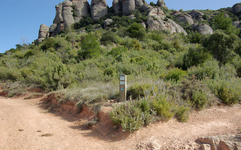 Cruce de caminos en la zona dels Pallers