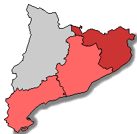 Mapa acolorit segons els resultats de la candidatura