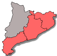 Mapa acolorit segons els resultats de la candidatura