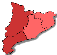 Mapa acolorit segons els resultats de la candidatura