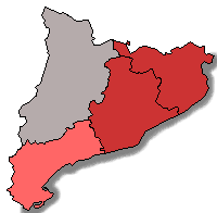 Mapa acolorit segons els resultats de la candidatura